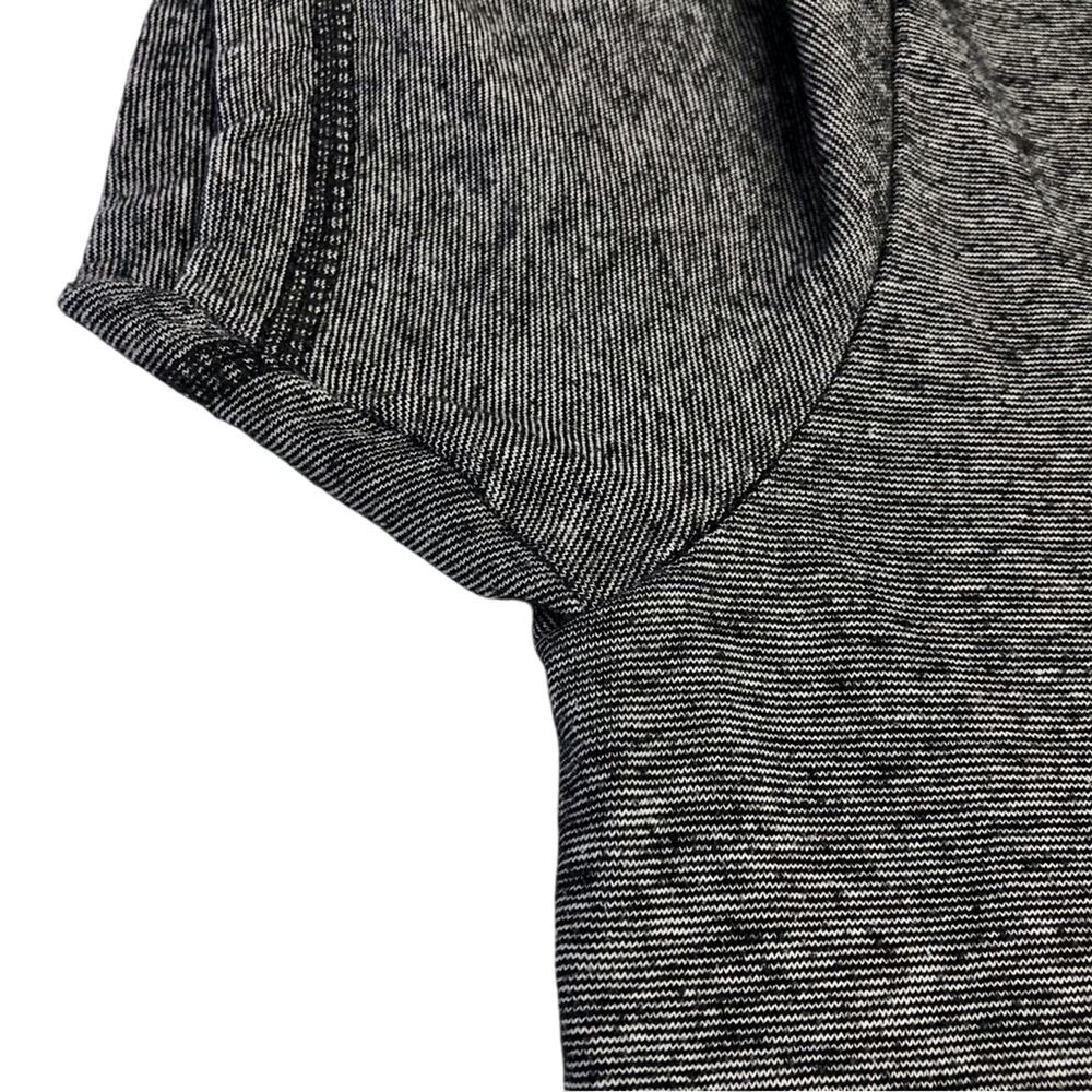 Men's B2 Original Blends Charcoal Black White Slub Knit V Neck T Shirt - Picture 9 of 16